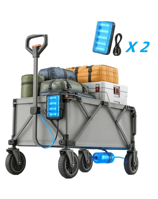 Foldable Portable Electric Utility Wagon – Effortless Heavy Cargo Handling