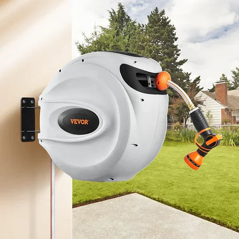 Wall Mounted Smart Hose Management Setup - 180° Swivel Function